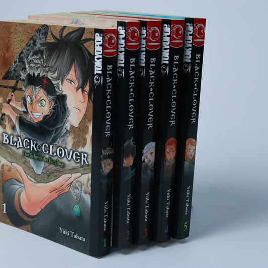 Black Clover - Band 1-5 - Tokyopop - Deutsch - Yûki Tabata - Manga - Sehr Gut