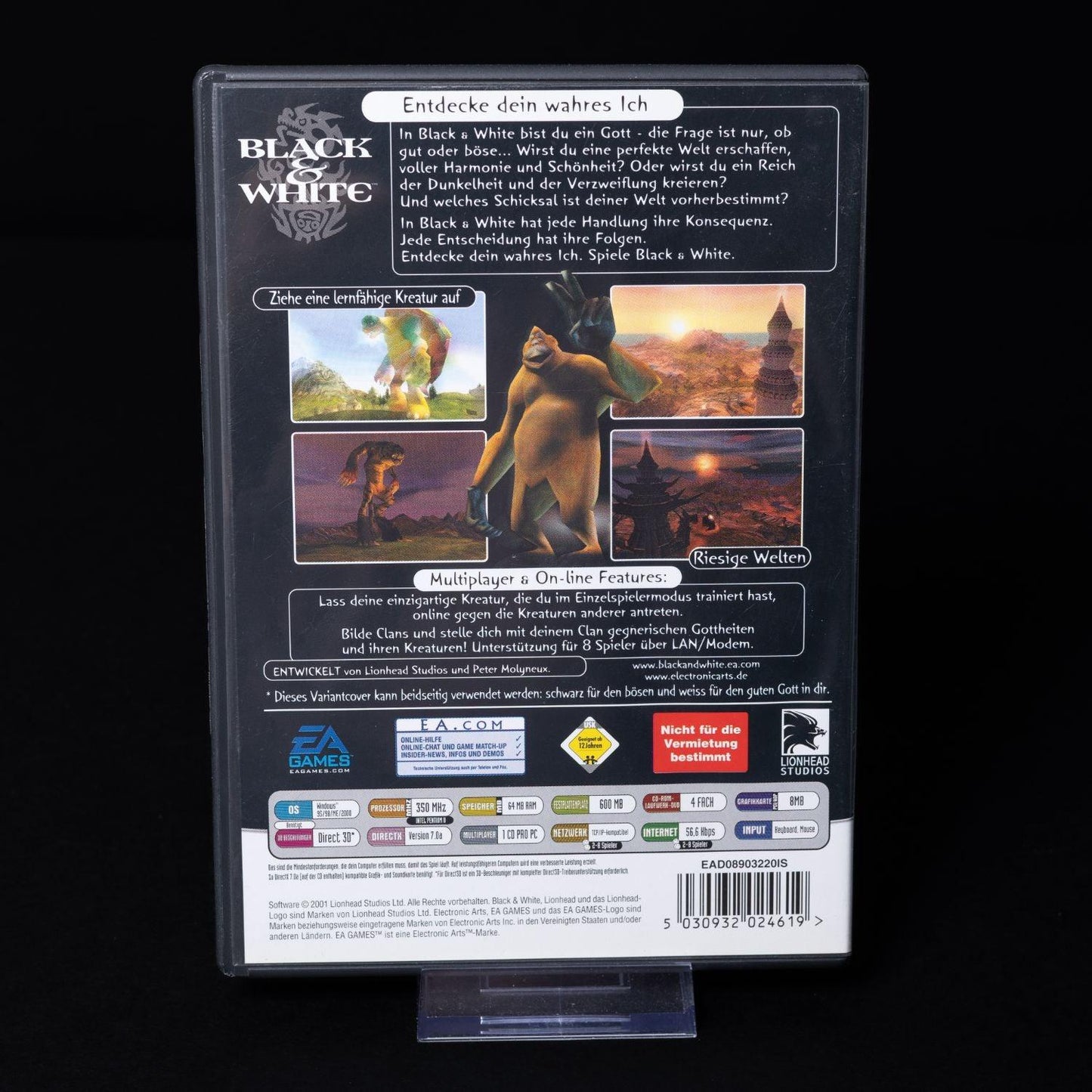 black-white-pc-cd-rom-spiel-cib-deutsch-zustand-sehr-gut-2 - Utopia Collectibles