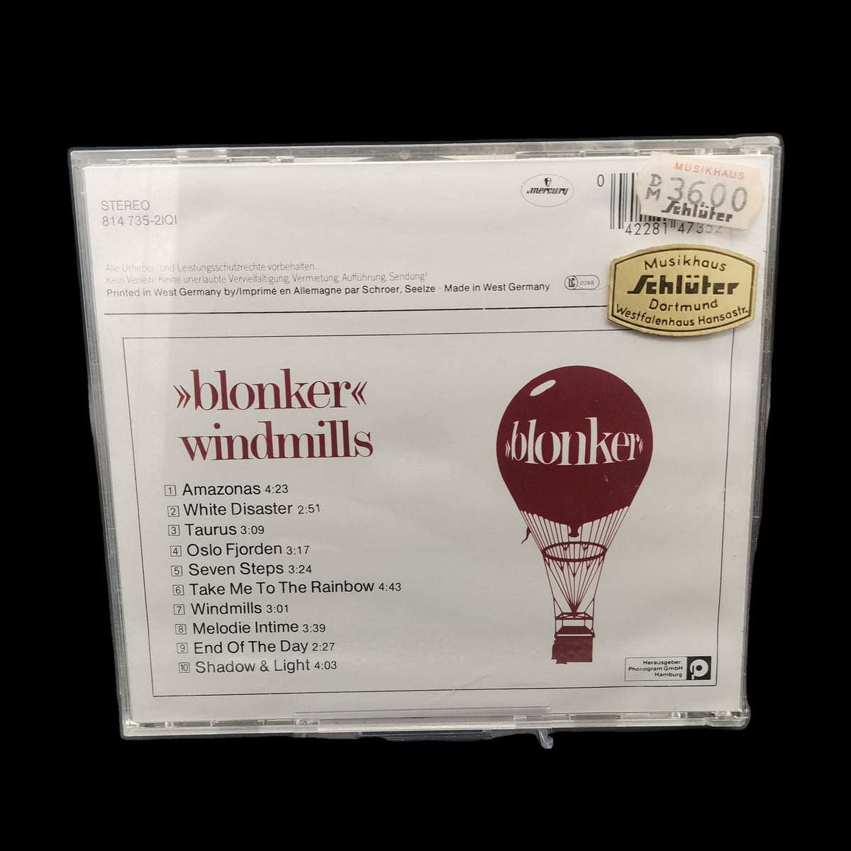 Blonker - Windmills - CD - New Age - Album - 1981 - West Germany - Gebraucht