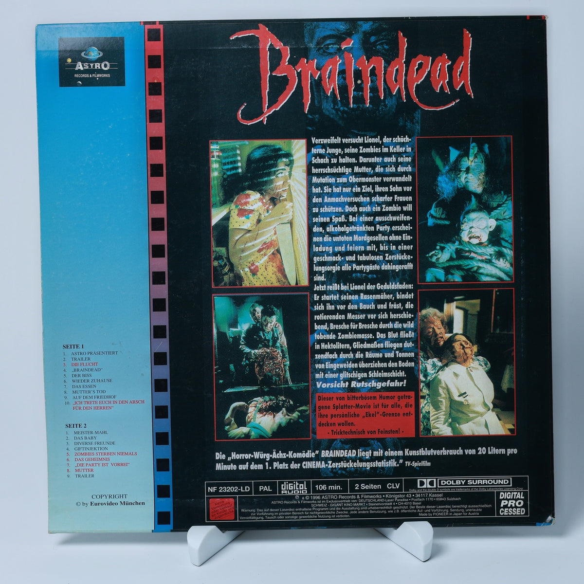 Braindead - Astro LaserDisc - 1996 - Uncut - Limited Edition - Zustand Sehr Gut