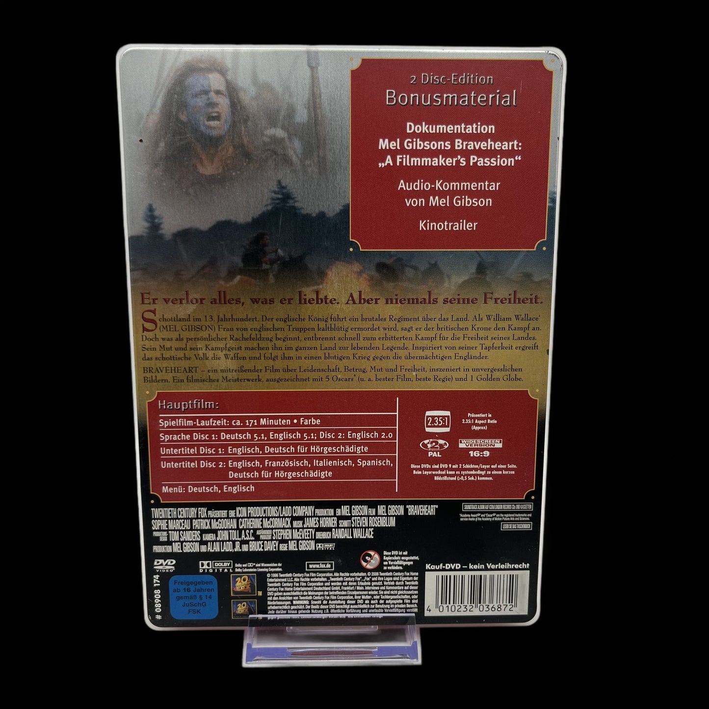 Braveheart - Special Edition - 2 DVDs - Steelbook - Drama - DVD - Gebraucht