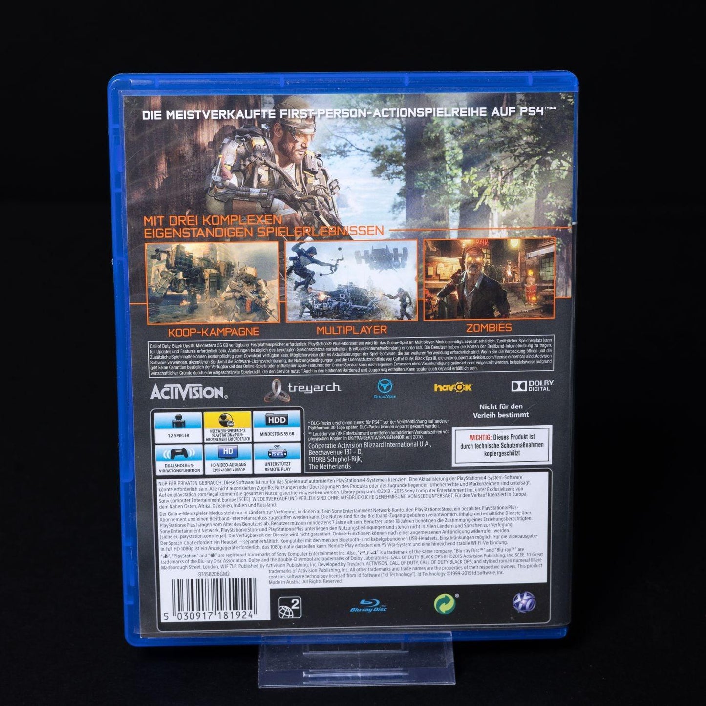 Call of Duty - Black Ops III - Playstation 4 PS4 Spiel - Zustand Sehr Gut