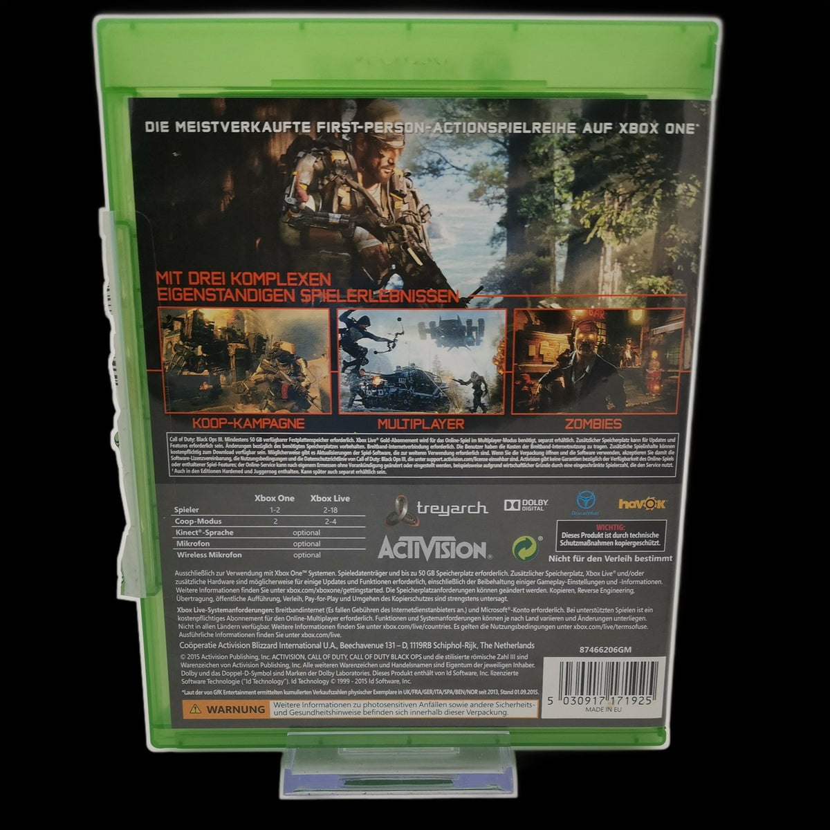 Call of Duty: Black Ops III - Xbox One - CiB - PAL - deutsch - Sehr gut