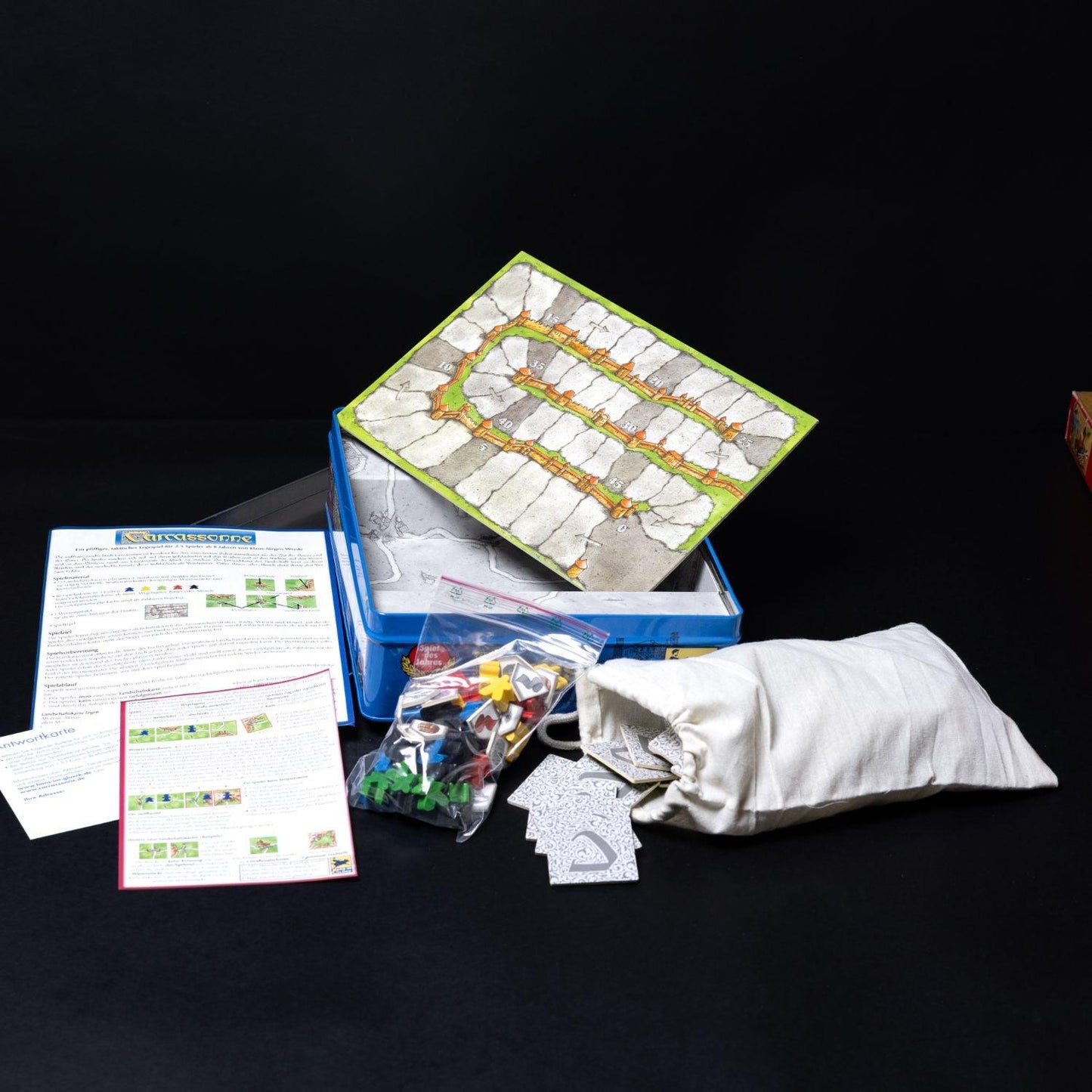 Carcassonne Metall Box Edition - Spiel des Jahres 2001 - Hauptspiel Vollständig