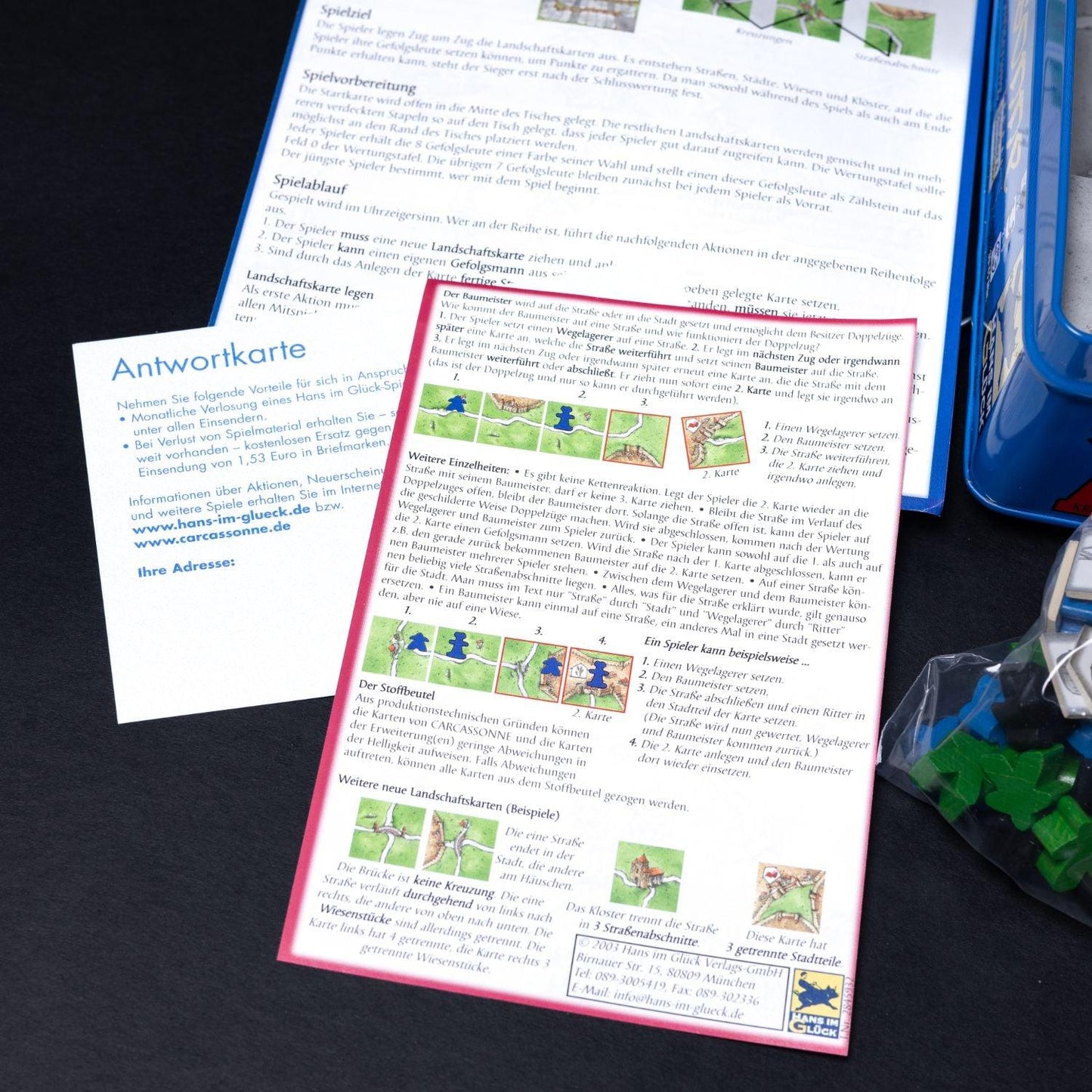 Carcassonne Metall Box Edition - Spiel des Jahres 2001 - Hauptspiel Vollständig