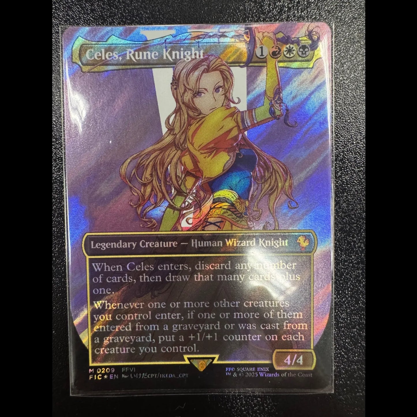 Magic The Gathering - Celes, Rune Knight (V.3) Surge Foil - Englisch - Near Mint