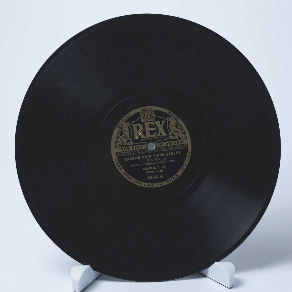 Charlie Kunz - Charlie Kunz Piano Medley No. R.2 - Shellack Platte 1935 - G