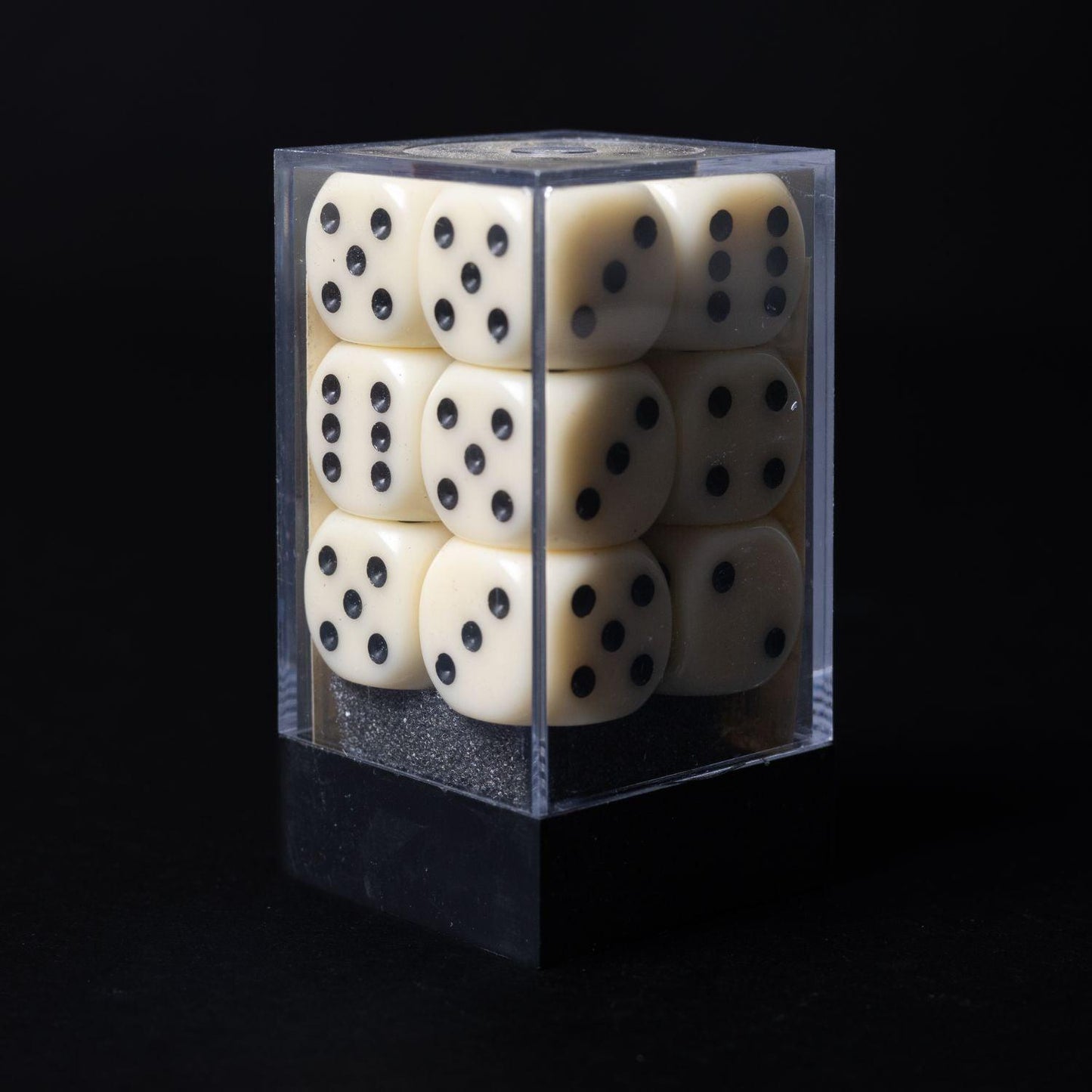 Chessex Würfel-Set - 12 Stück (25600) - W6 - Ivory / Black