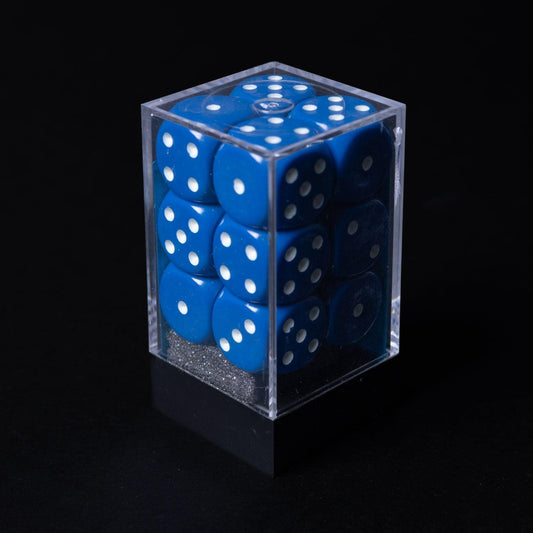 chessex-wuerfel-set-12-stueck-25606-w6-blue-white-1 - Utopia Collectibles