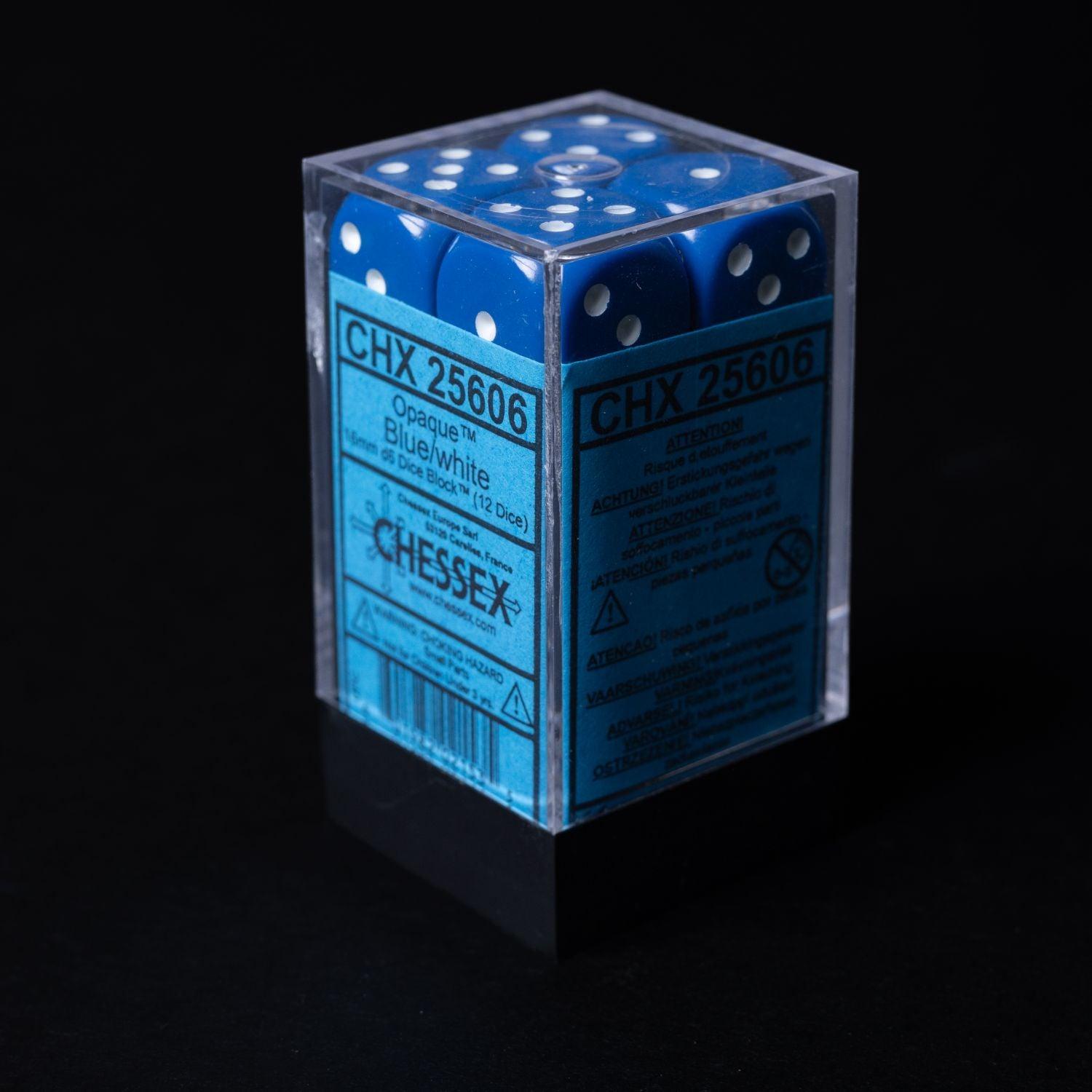 chessex-wuerfel-set-12-stueck-25606-w6-blue-white-2 - Utopia Collectibles