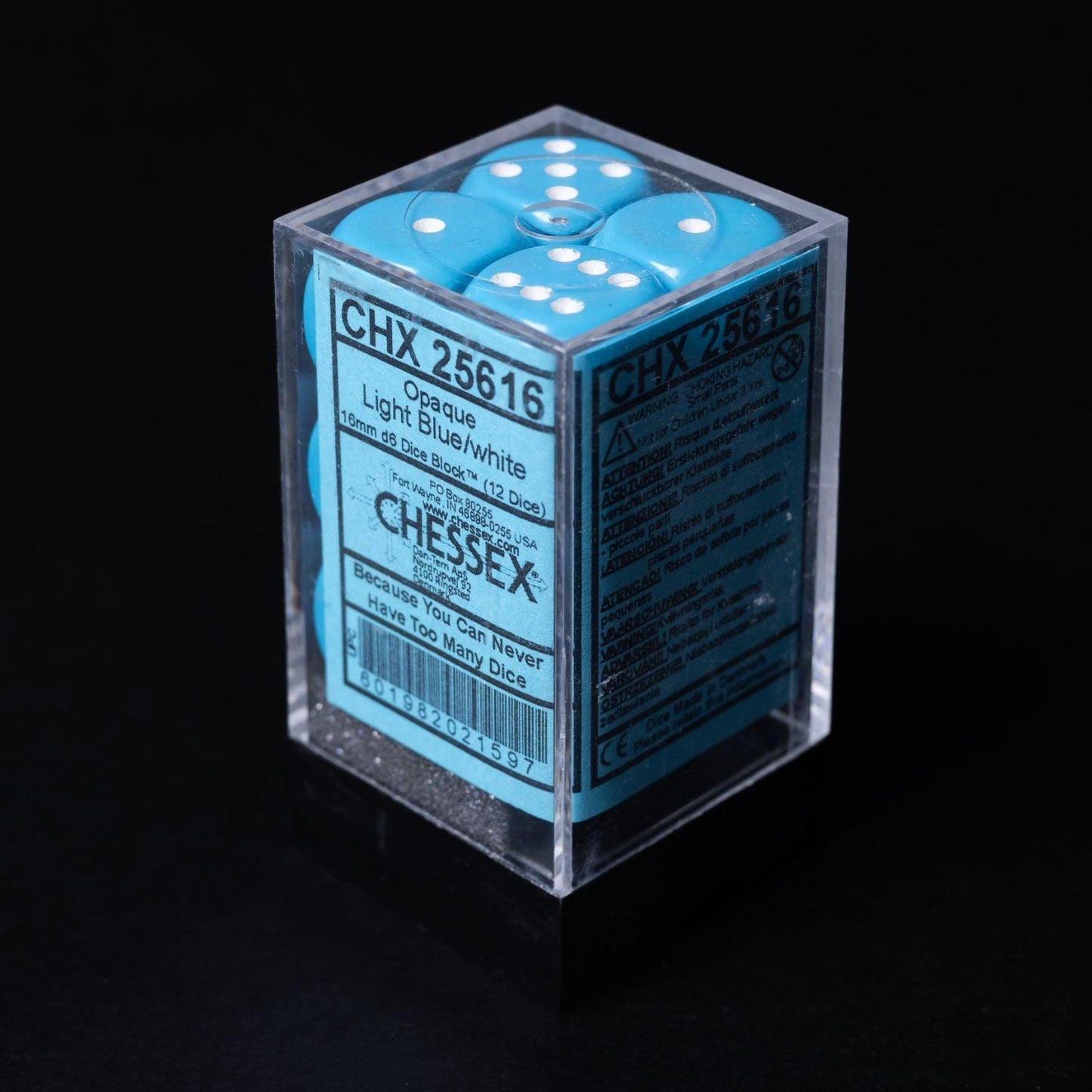 chessex-wuerfel-set-12-stueck-25616-w6-light-blue-white-2 - Utopia Collectibles