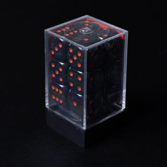 chessex-wuerfel-set-12-stueck-25618-w6-black-red-1 - Utopia Collectibles