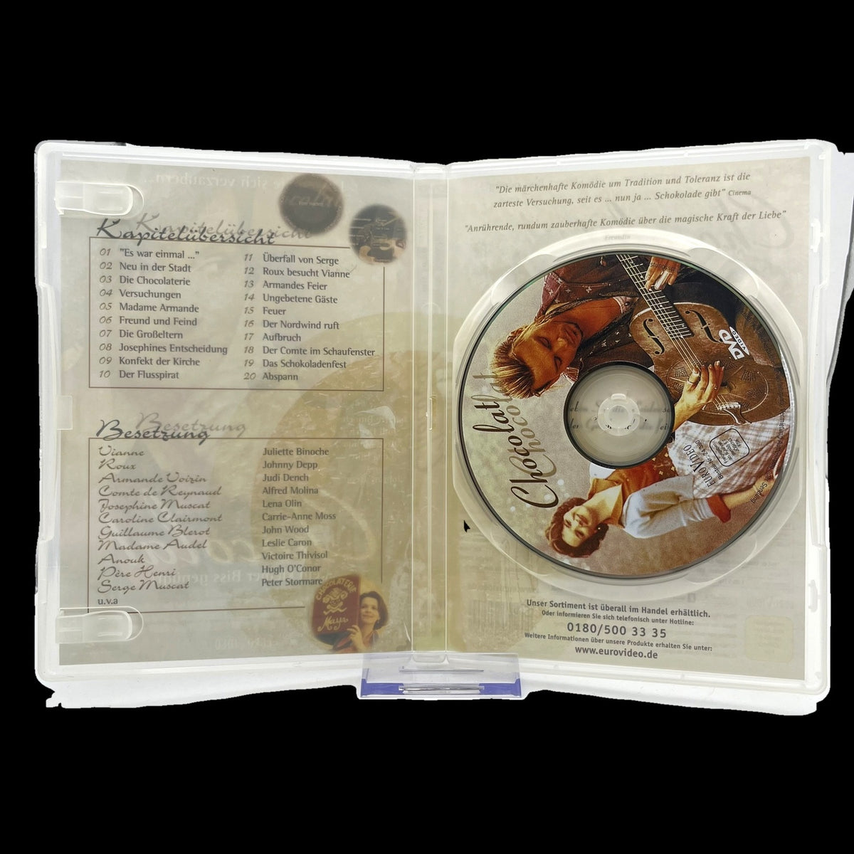 Chocolat - Mit Johnny Depp & Juliette Binoche - Komödie - DVD - Gebraucht