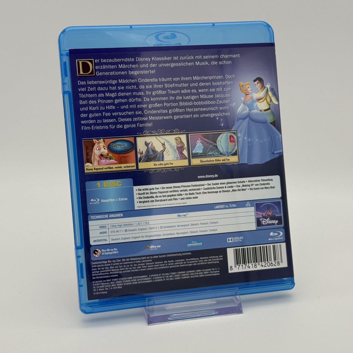 Cinderella - Disney Klassiker - Blu-Ray Disc - Film - Blu-Ray - Zustand Sehr Gut