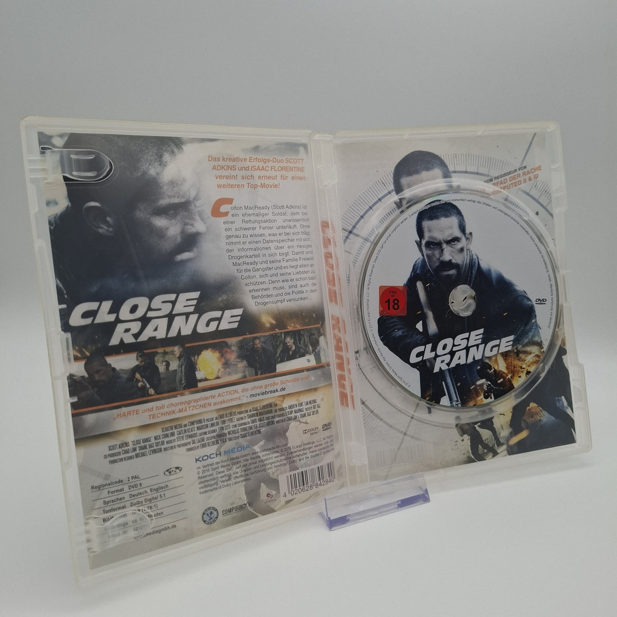 Close Range - Scott Adkins - I. Florentine - Wendecover - DVD - Zustand Sehr Gut