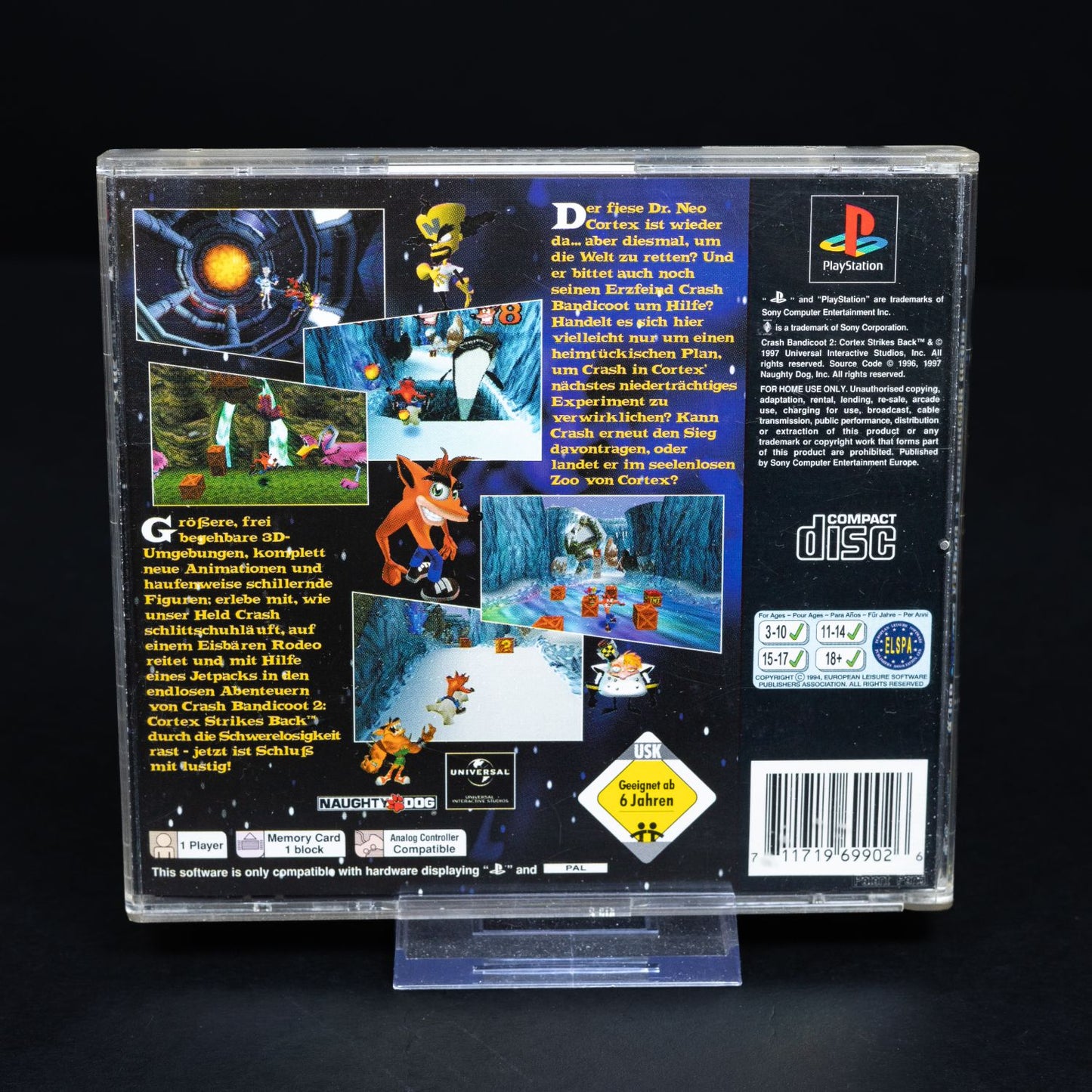 Crash Bandicoot 2 - Playstation PS1 Spiel - PAL - Zustand Sehr Gut