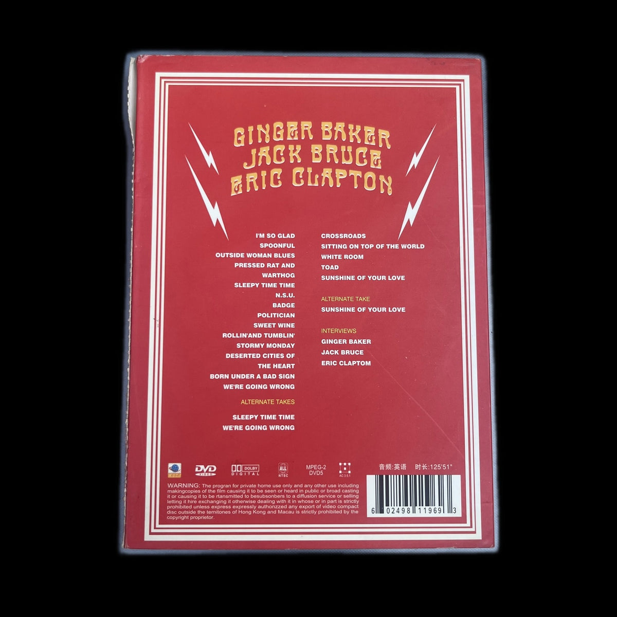 Cream - Royal Albert Hall 2005 - Cream - Konzertaufzeichnung - DVD - Gebraucht
