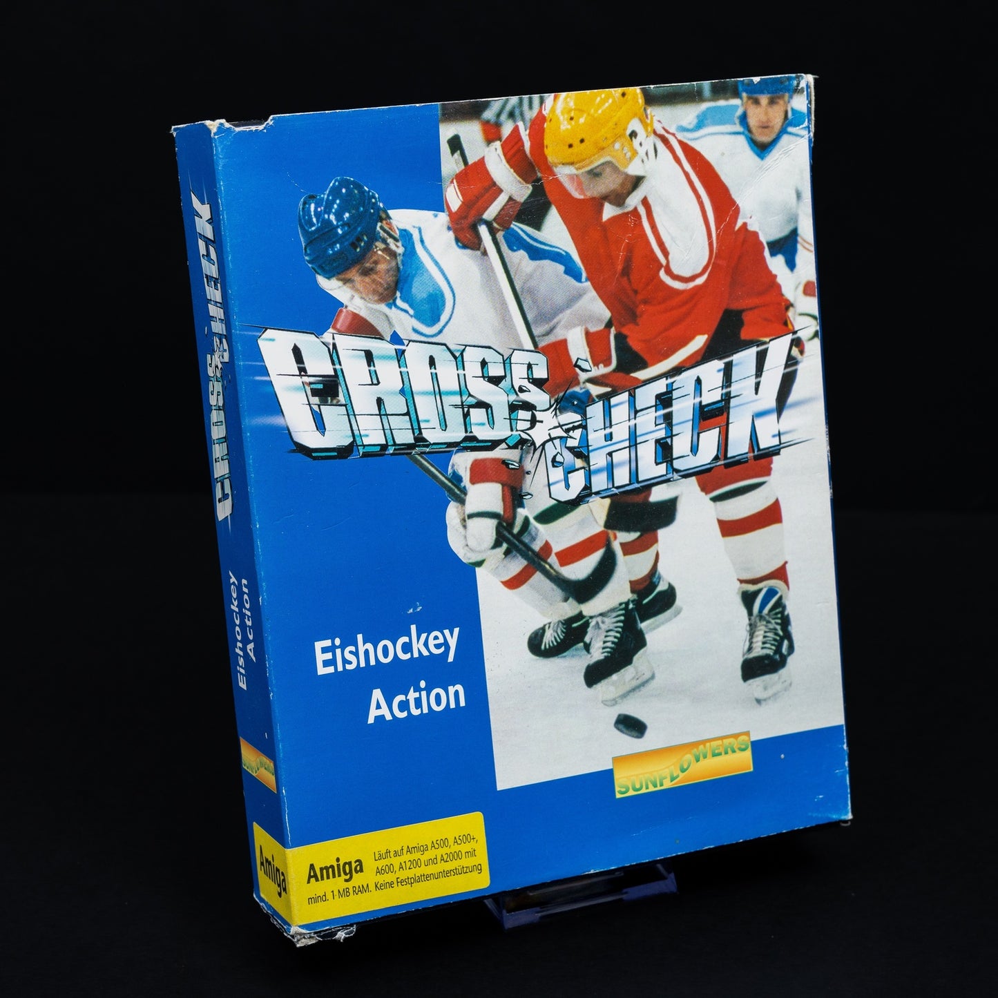 Crosscheck - Amiga Eishockey Spiel - Big Box CiB - Zustand Gut