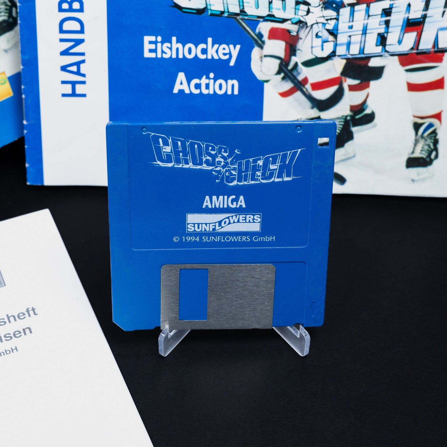 Crosscheck - Amiga Eishockey Spiel - Big Box CiB - Zustand Gut