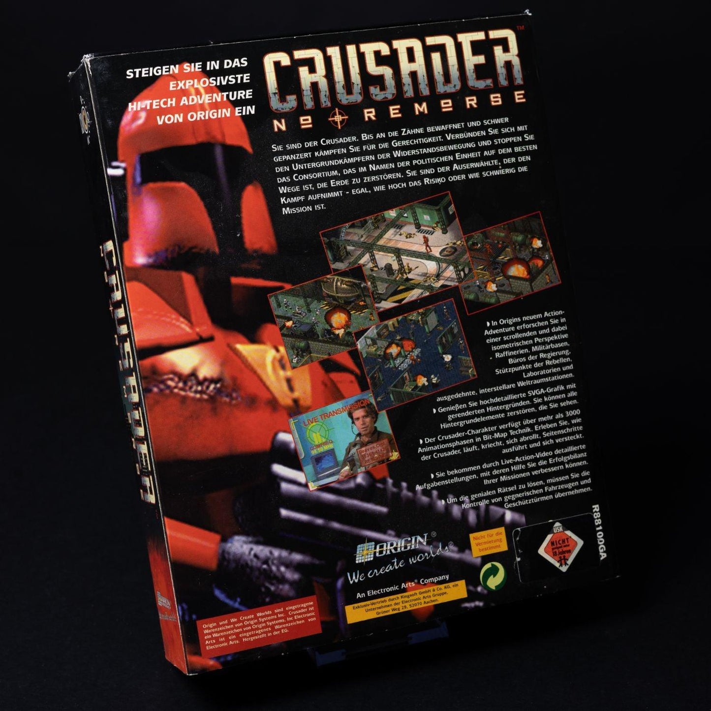 Crusader: No Remorse - PC CR-ROM - Big Box mit Anleitung - Top Zustand - FSK 18