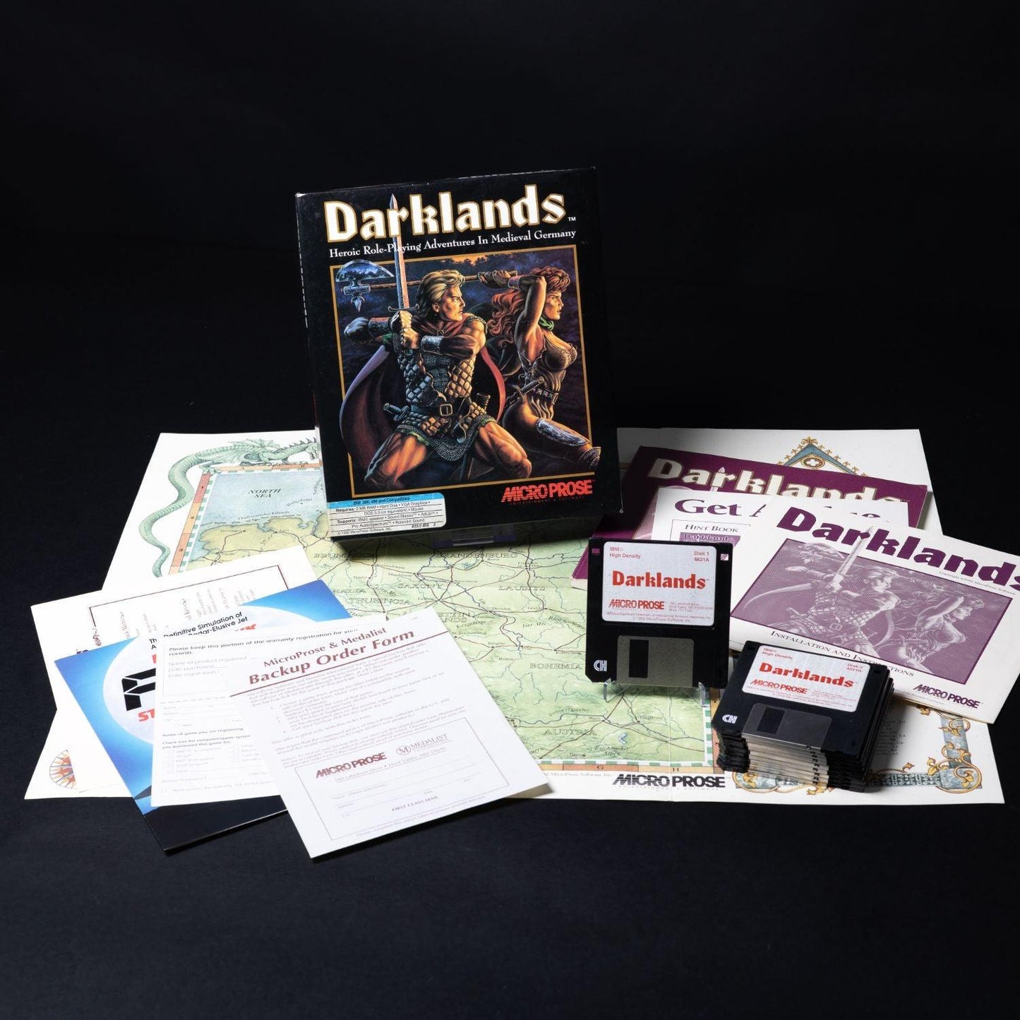 Darklands (1992) - PC IBM / MS-DOS Spiel - Big Box CiB Komplett - Sammlerzustand
