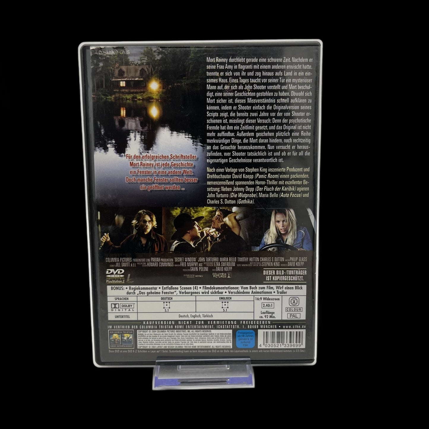 Das geheime Fenster - Johnny Depp - Nach Stephen King Roman - DVD - Gebraucht