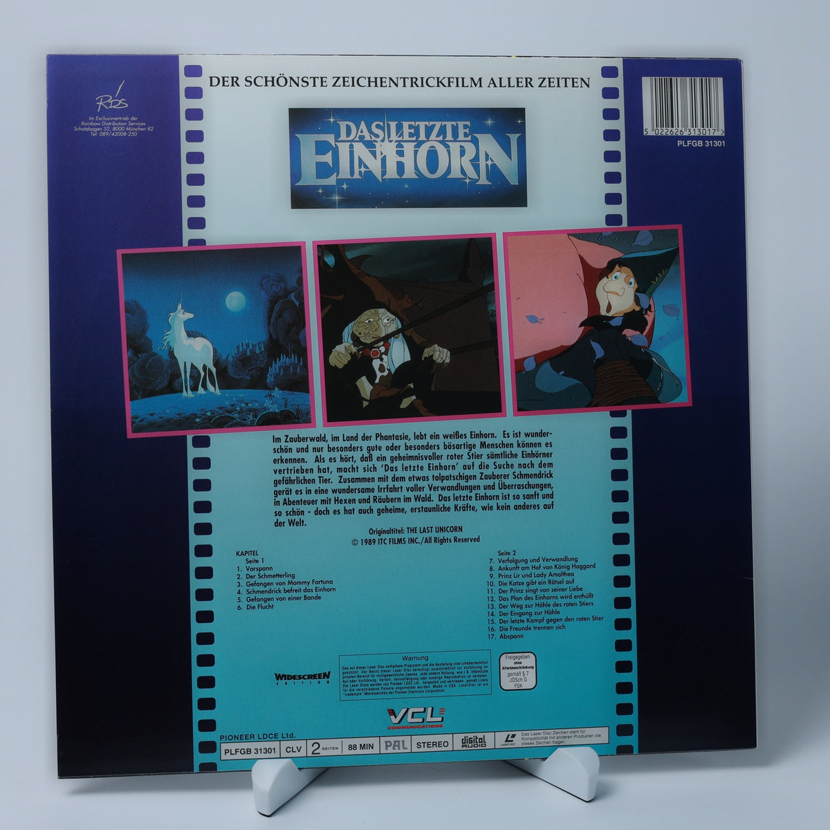 Das Letzte Einhorn - VCL - Widescreen - 1989 - LaserDisc - Zustand Sehr Gut