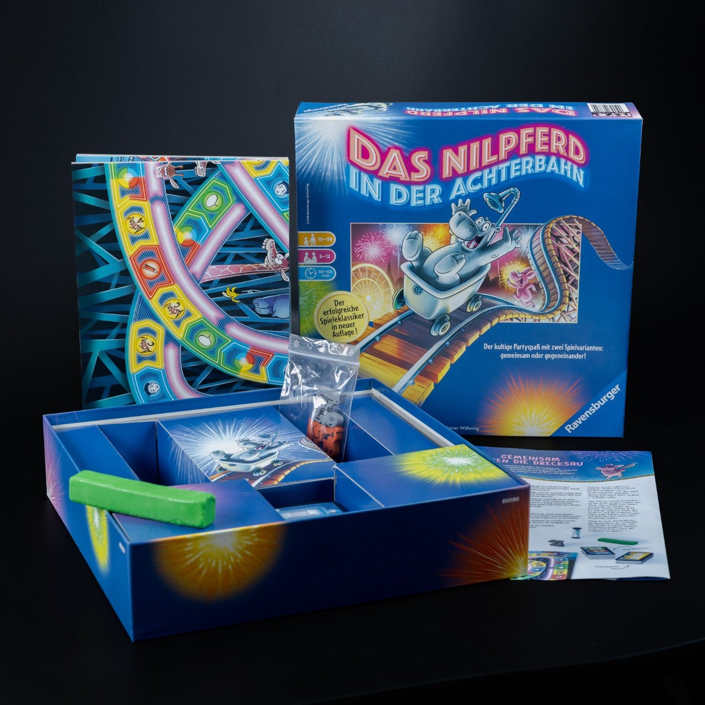 Das Nilpferd in der Achterbahn - Ravensburger Spiel Neuauflage - Vollständig