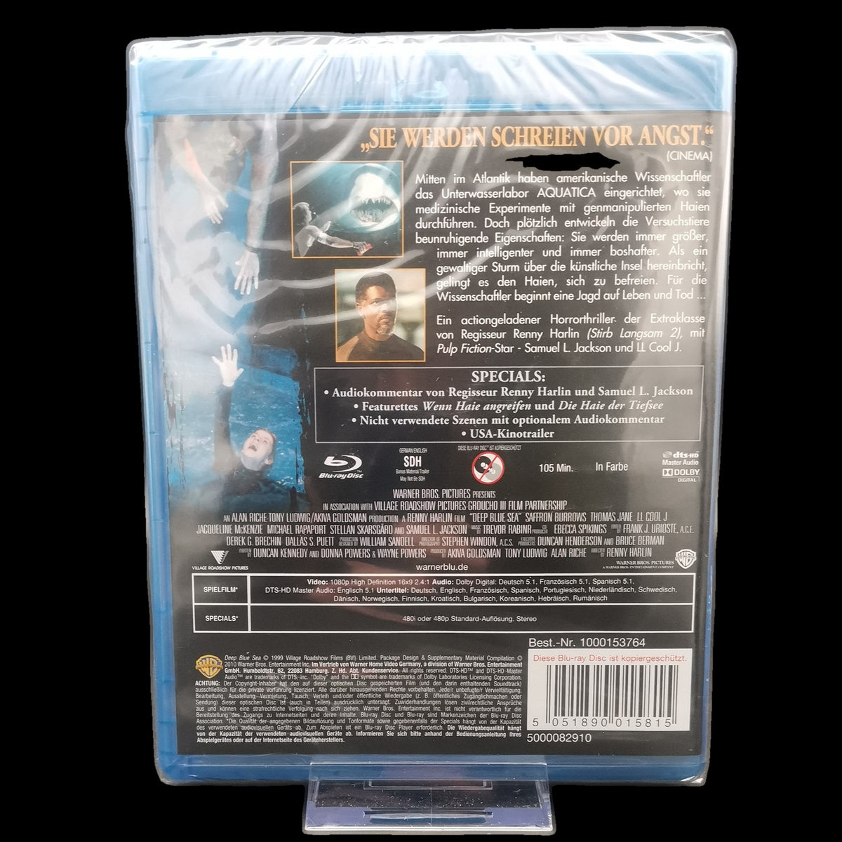Deep Blue Sea - Sci-Fi Horror - Horror - Blu-Ray - Kreaturen - Monster - Neu