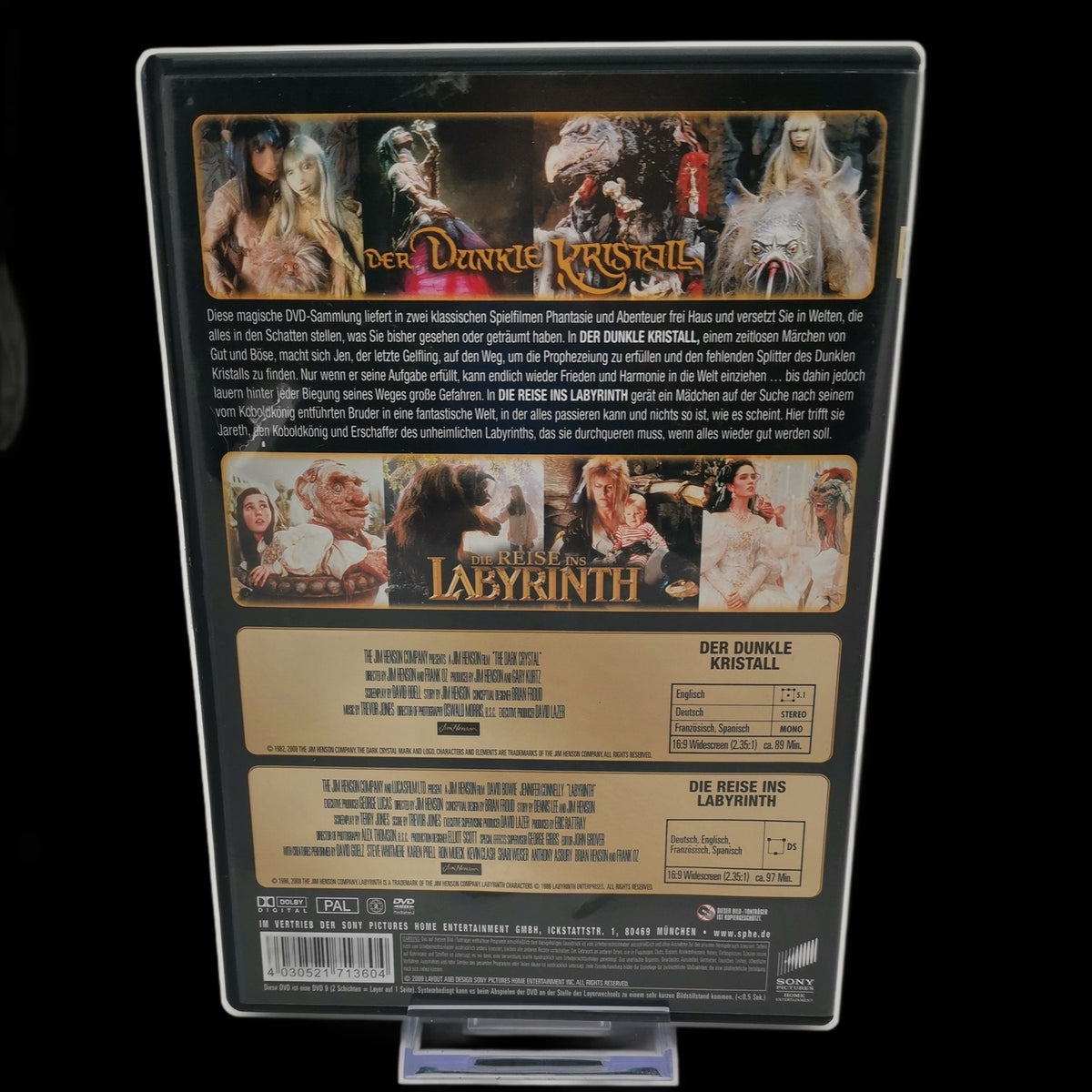Der Dunkle Kristall / Die Reise ins Labyrinth - Jim Henson - DVD - Sehr gut