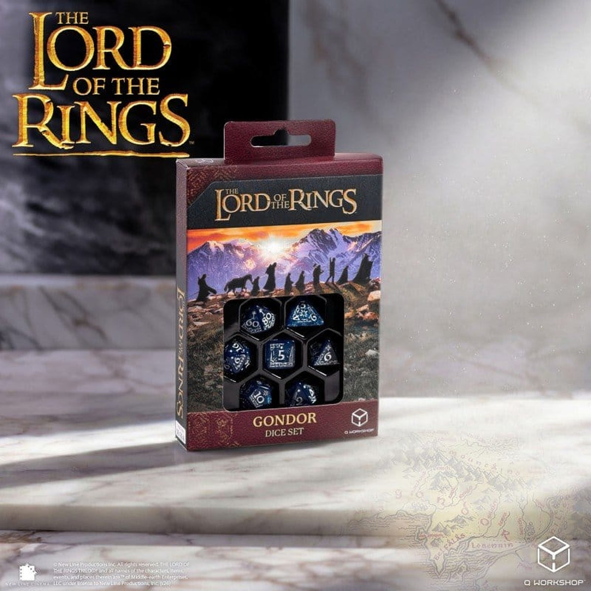 Der Herr der Ringe 7er-Würfelset Gondor - Würfel - Neu & Sealed / OVP