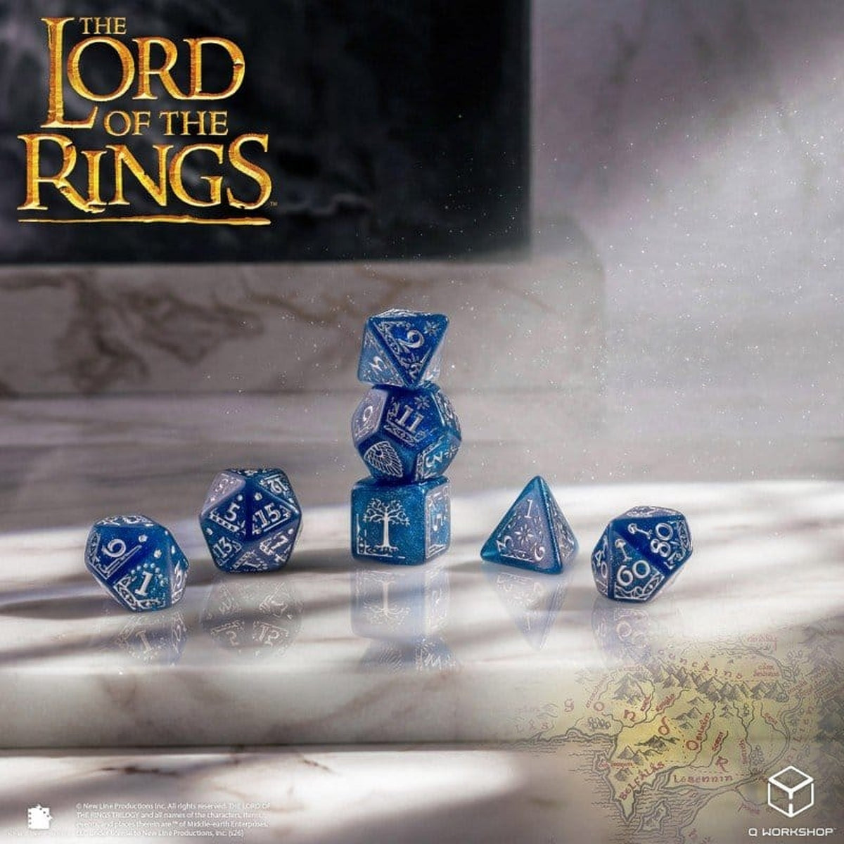 Der Herr der Ringe 7er-Würfelset Gondor - Würfel - Neu & Sealed / OVP