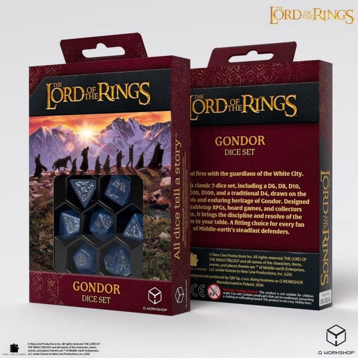Der Herr der Ringe 7er-Würfelset Gondor - Würfel - Neu & Sealed / OVP