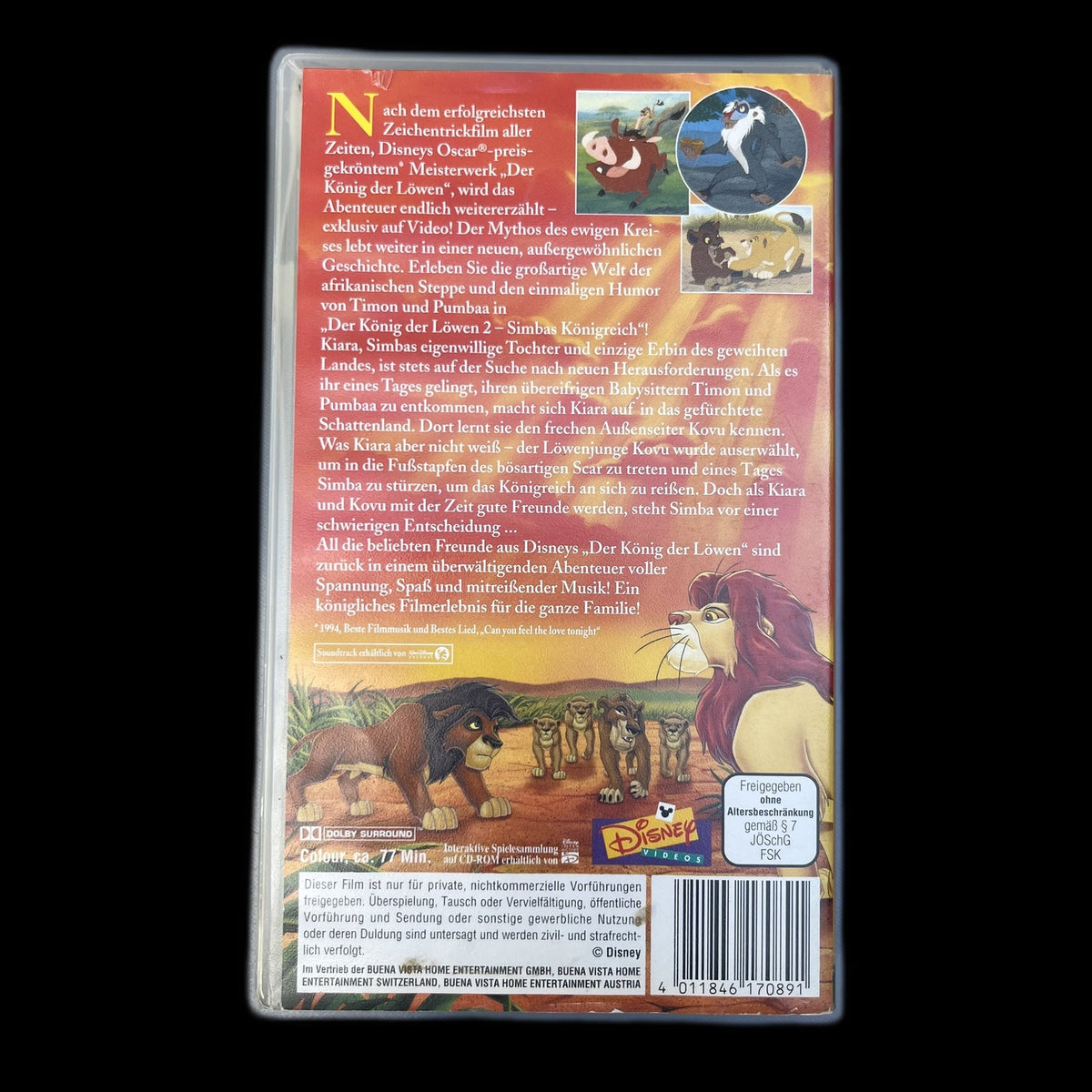 Der König der Löwen 2 - Simbas Königreich - VHS - PAL - Gebraucht