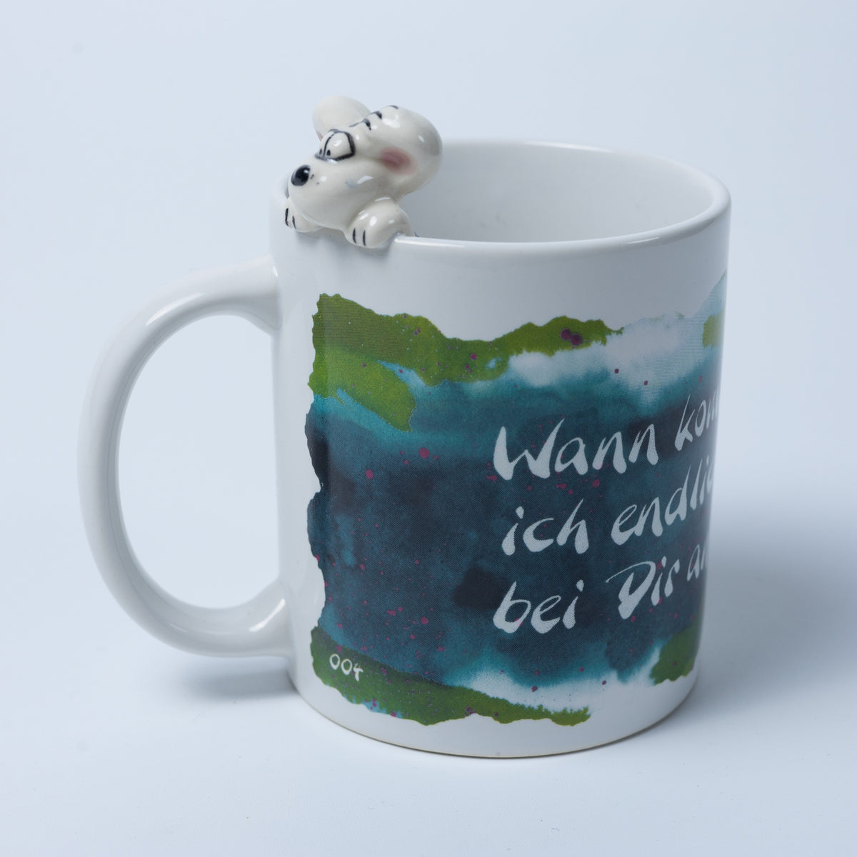 Diddl Sammel-Tasse Becher - Wann komm ich endlich bei dir an? - Zustand Sehr Gut