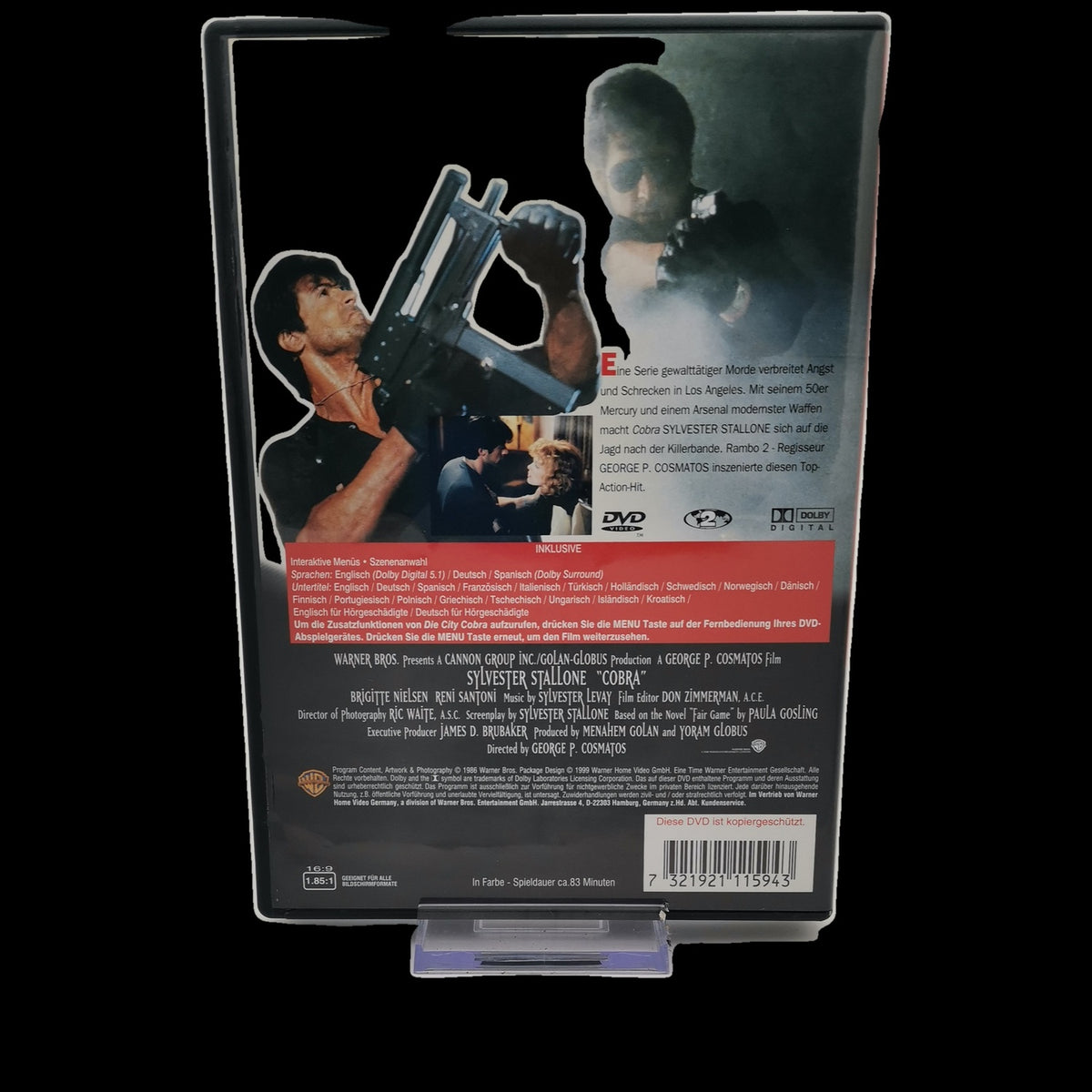 Die City Cobra - Kult-Actionfilm mit Sylvester Stallone - DVD - Film - Sehr gut