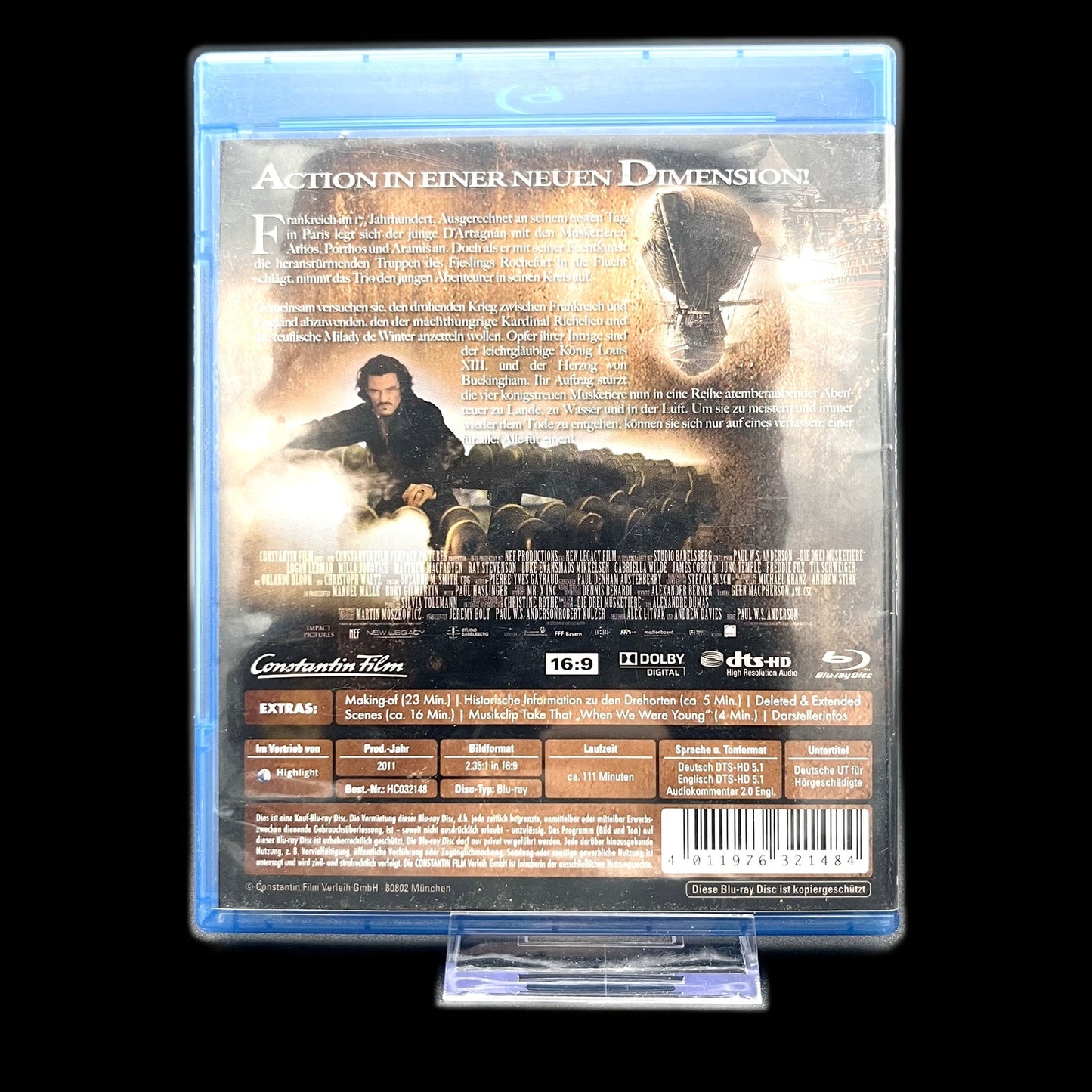 Die drei Musketiere - Wendecover - Action - Blu-Ray - Mantel & Degen - Gebraucht