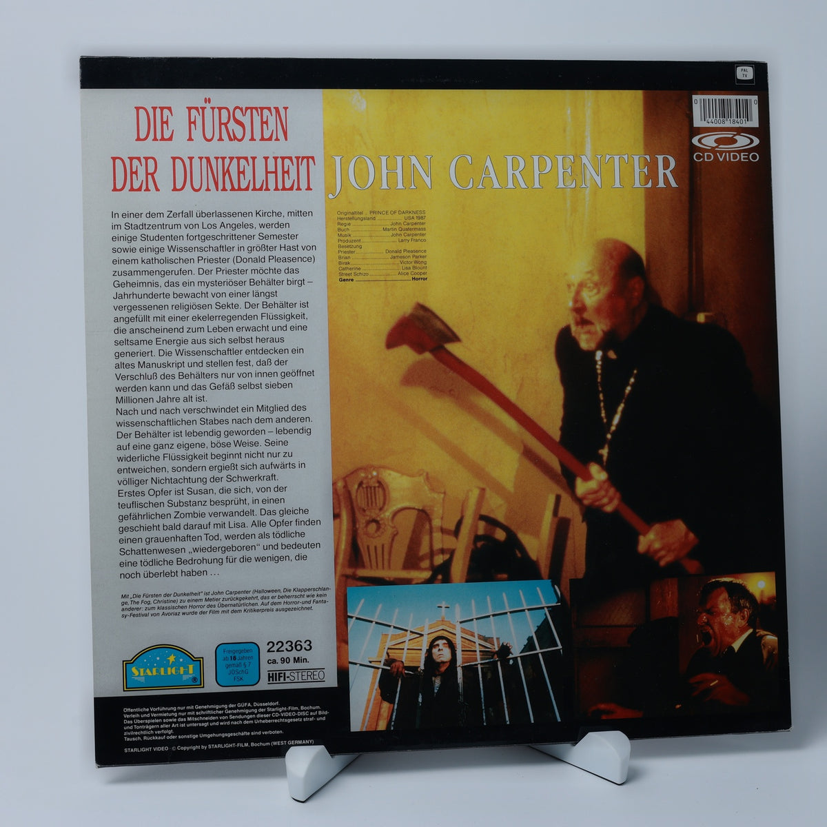 Die Fürsten der Dunkelheit - John Carpenter - 1987 - LaserDisc - Zustand Gut