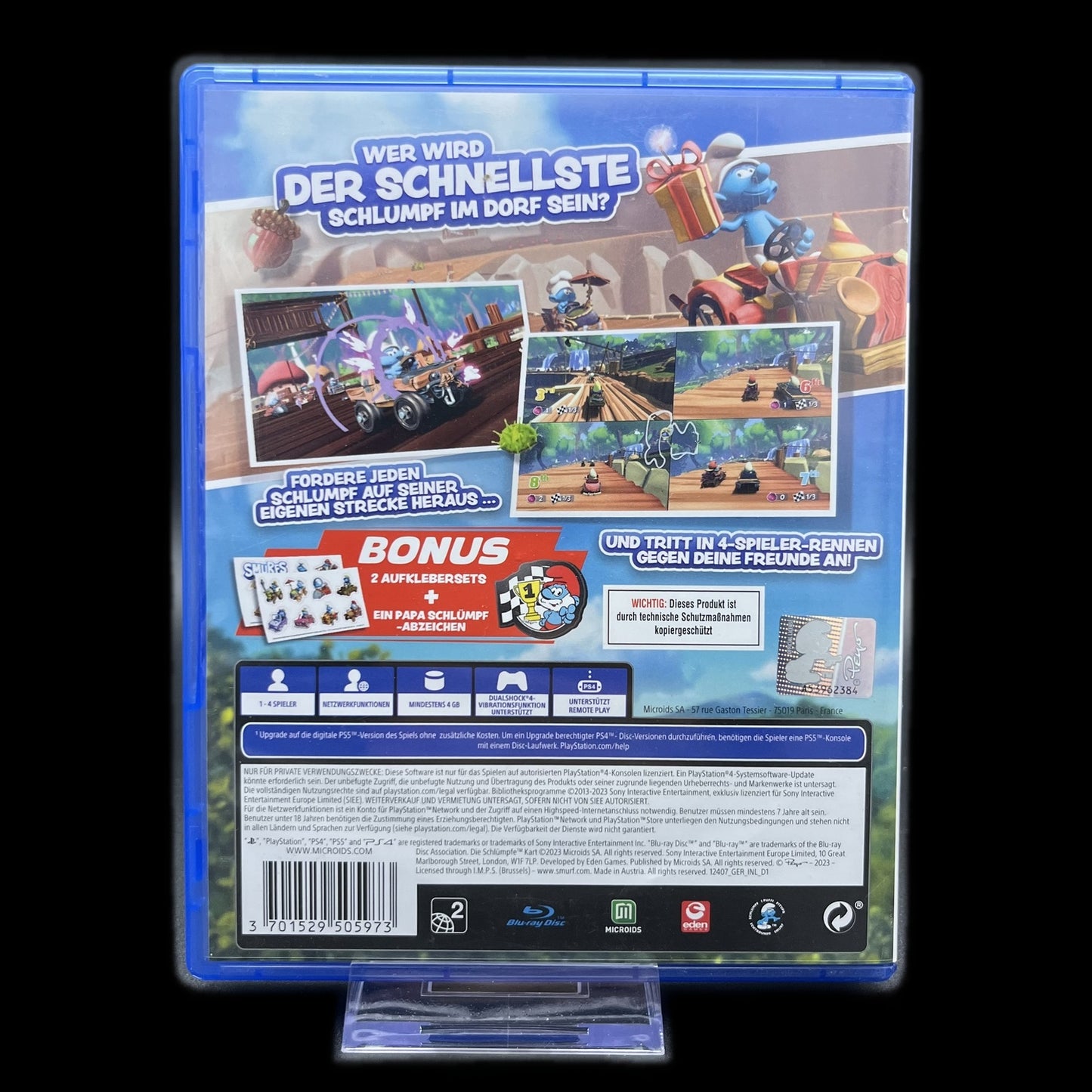 Die Schlümpfe Kart - Playstation 4 - Complete in Box - PAL - deutsch - Gebraucht