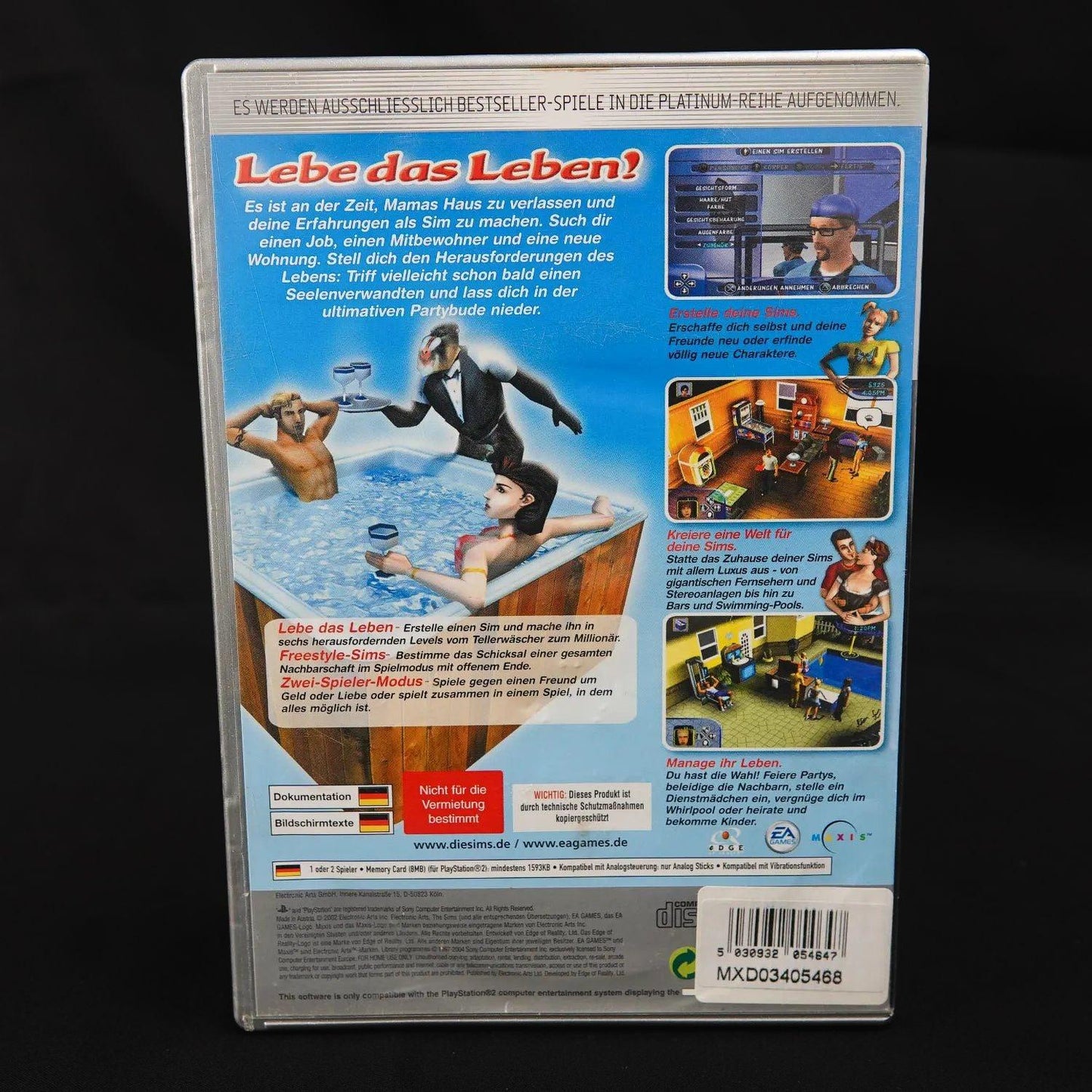 die-sims-playstation-2-ps2-platinum-cib-deutsch-gebraucht-4 - Utopia Collectibles