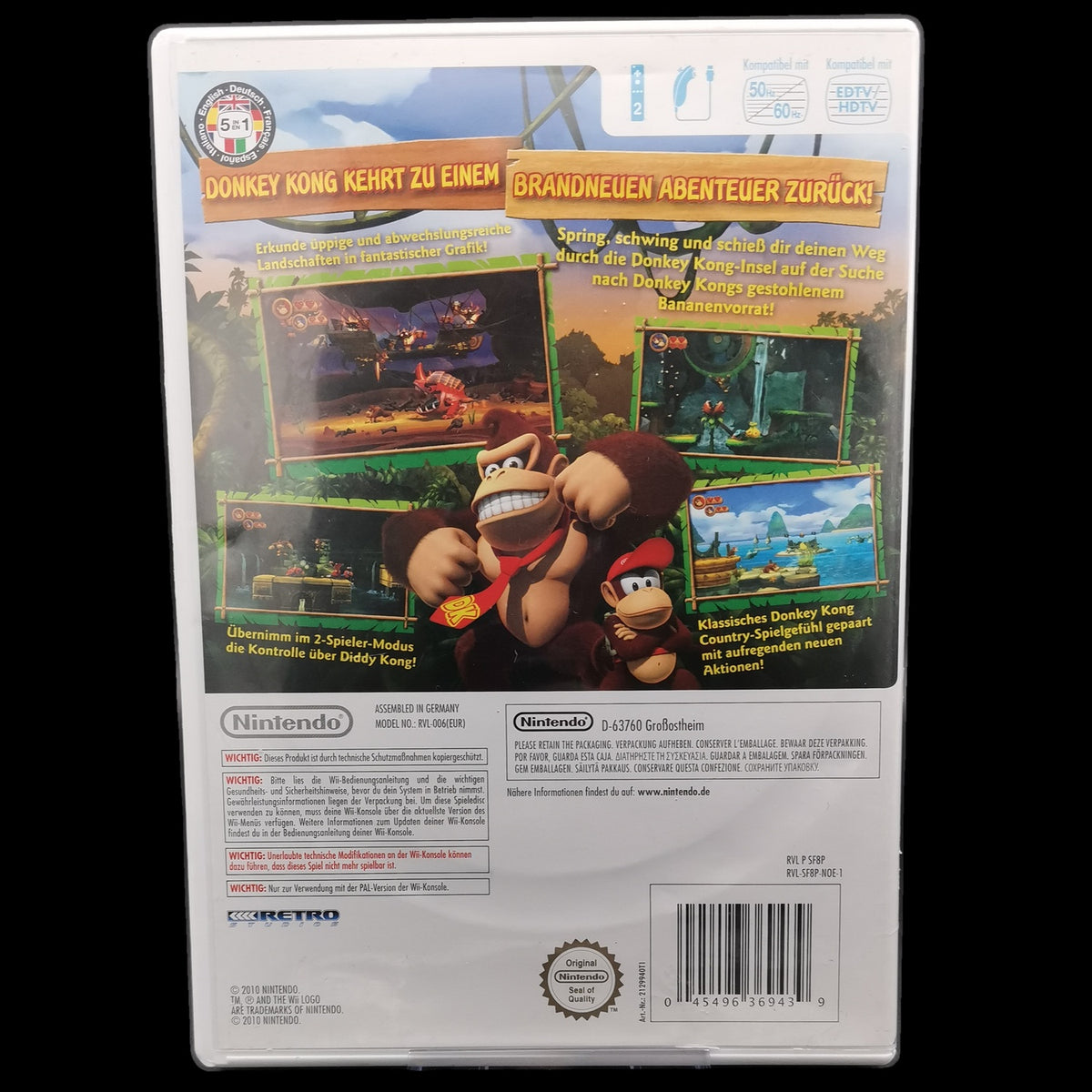 Donkey Kong Country Returns - Nintendo Wii - CiB - PAL - deutsch - Sehr gut