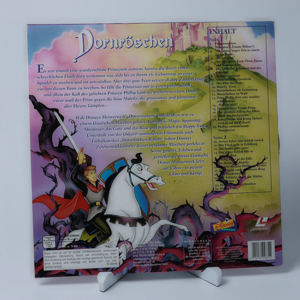 Dornröschen - Disney Meisterwerke - Widescreen - LaserDisc - Zustand Sehr Gut