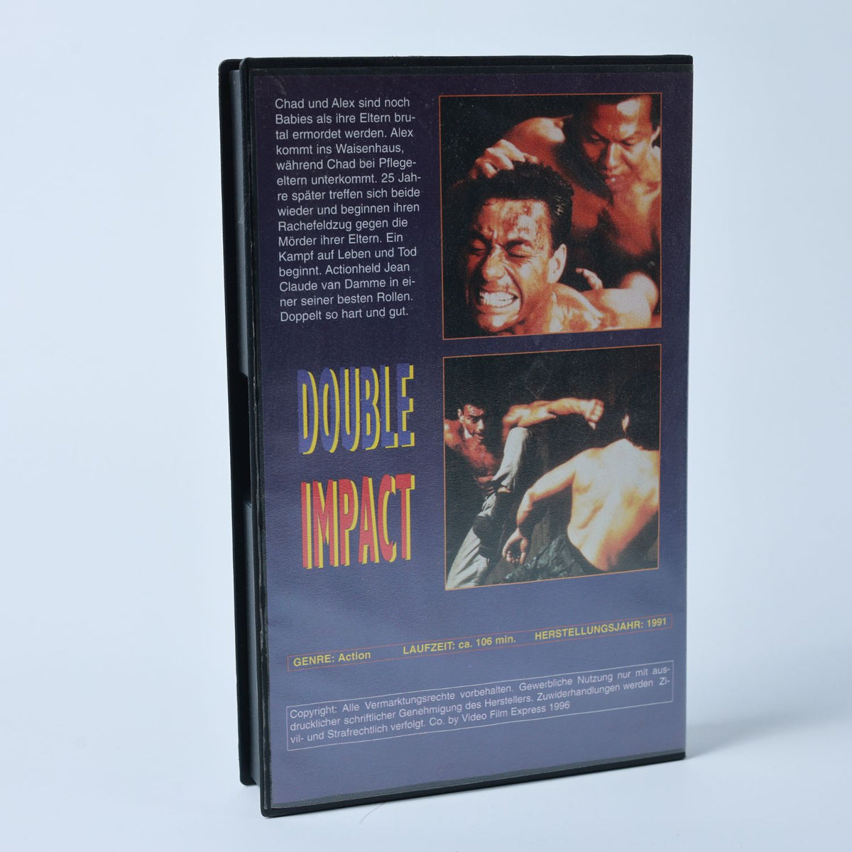 Double Impact - Jean-Claude Van Damme - Uncut-Edition - PAL - Zustand Sehr Gut