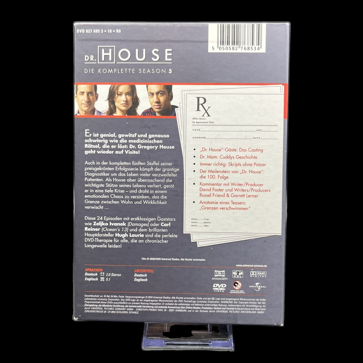 Dr. House - Staffel 5 - Schuber mit 3 DVD-Cases - 24 Episoden - Drama - DVD