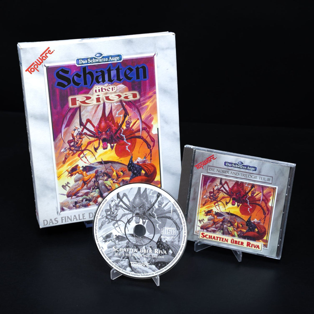 DSA - Das Schwarze Auge: Schatten über Riva - PC CD-ROM Big Box - Top Zustand
