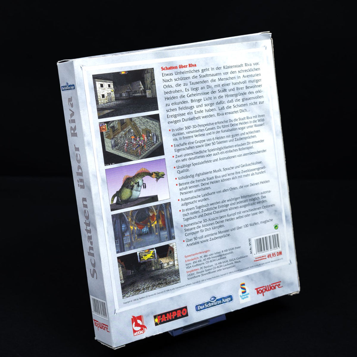 DSA - Das Schwarze Auge: Schatten über Riva - PC CD-ROM Big Box - Top Zustand