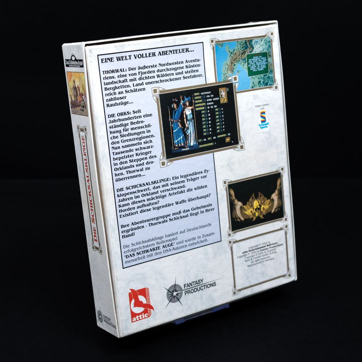 DSA Die Schicksalsklinge - Amiga - 8x 3,5'' Diskette - Big Box CiB - Top Zustand