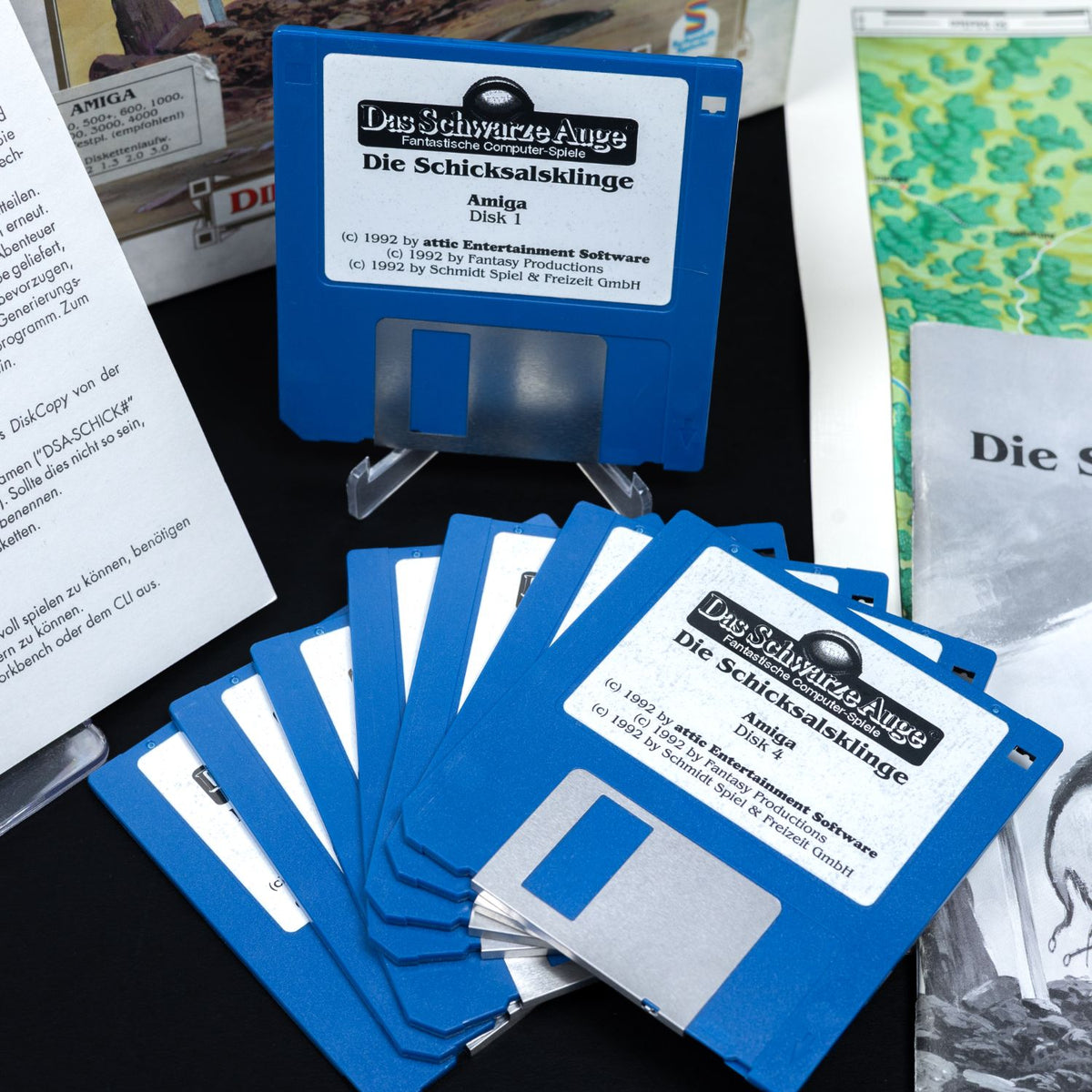 DSA Die Schicksalsklinge - Amiga - 8x 3,5'' Diskette - Big Box CiB - Top Zustand