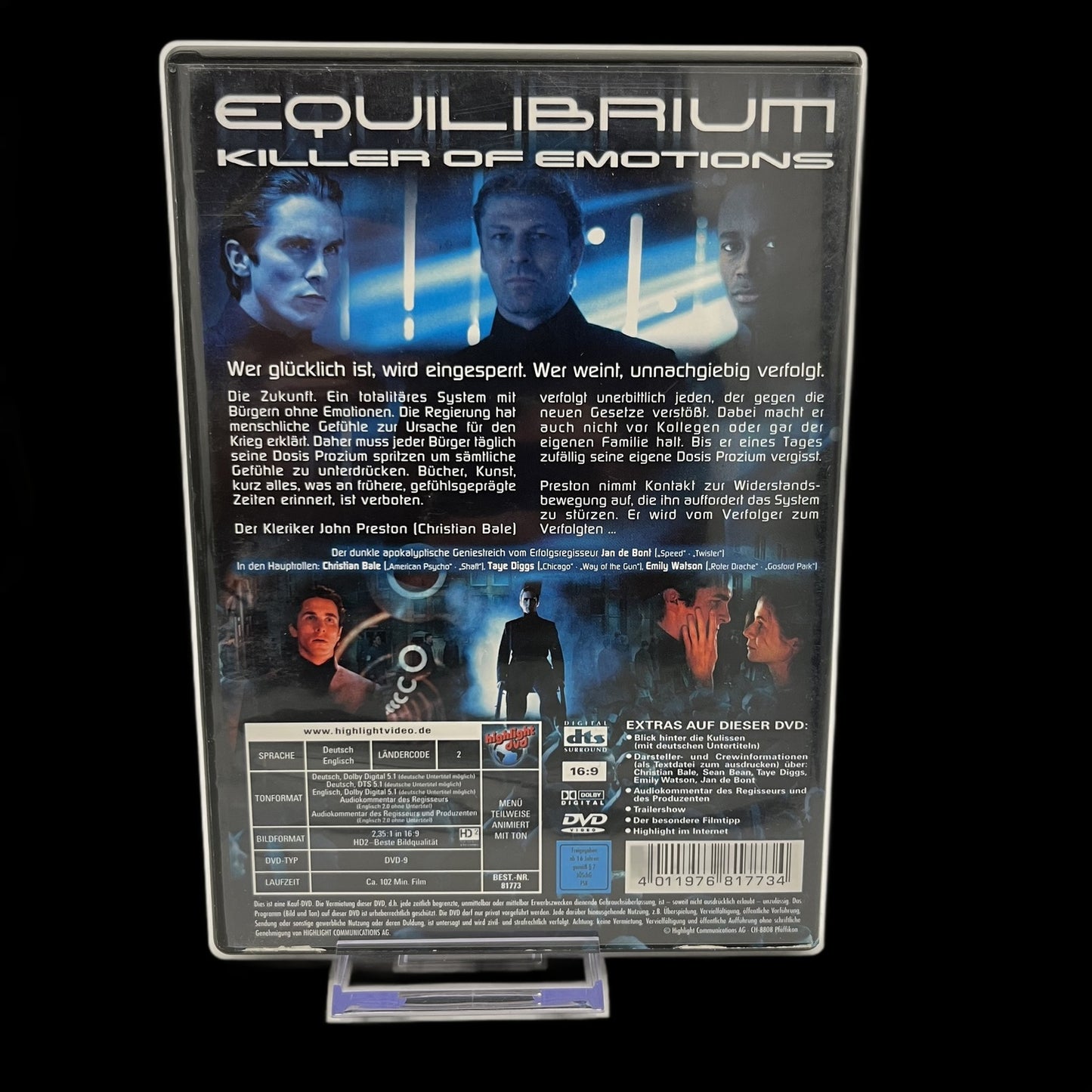 Equilibrium - HD2.0 - Dolby Digital - DTS Sound - ca. 102 Min - DVD - Gebraucht