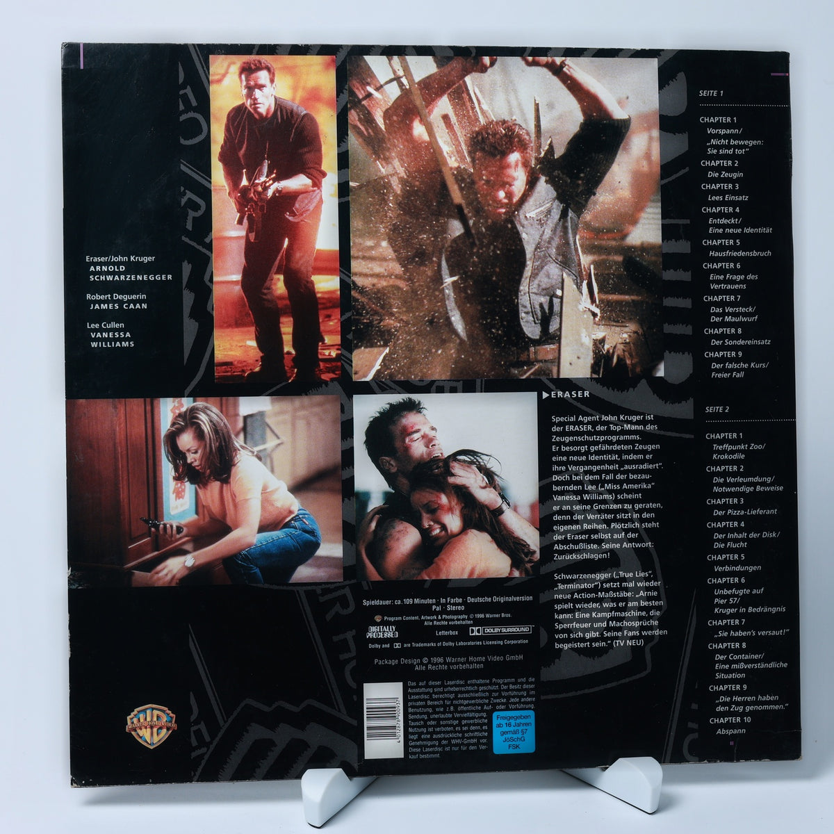Eraser - 1996 - Arnold Schwarzenegger - James Caan - LaserDisc - Zustand Gut